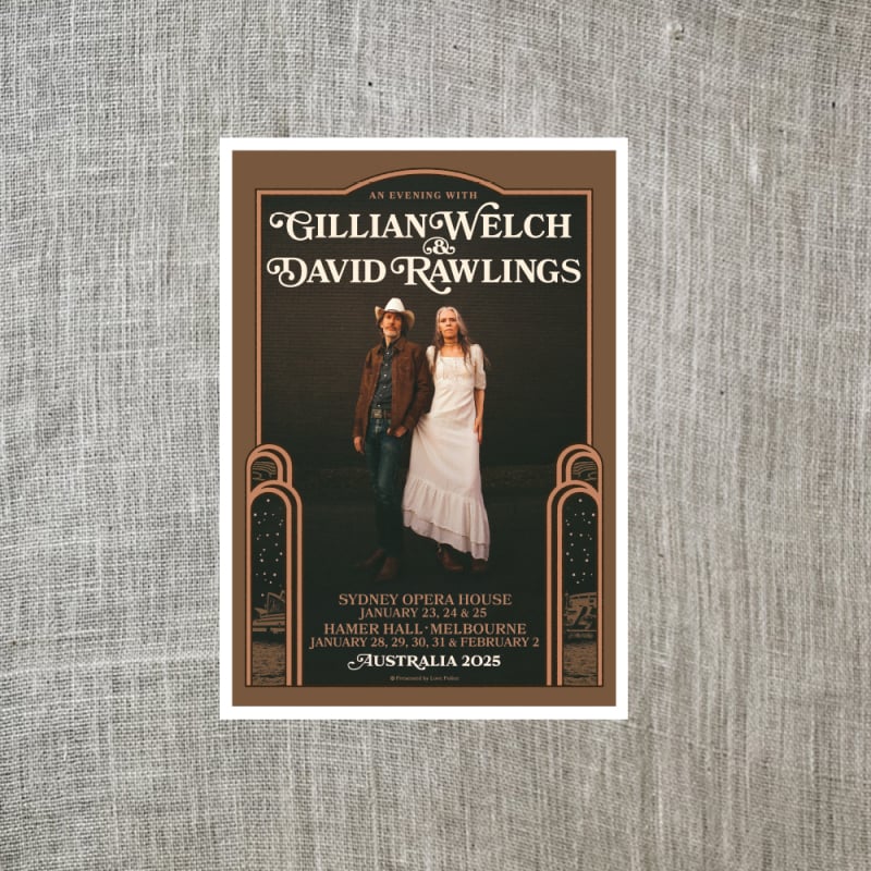 Unsigned Tour Poster (A2) by Gillian Welch & David Rawlings