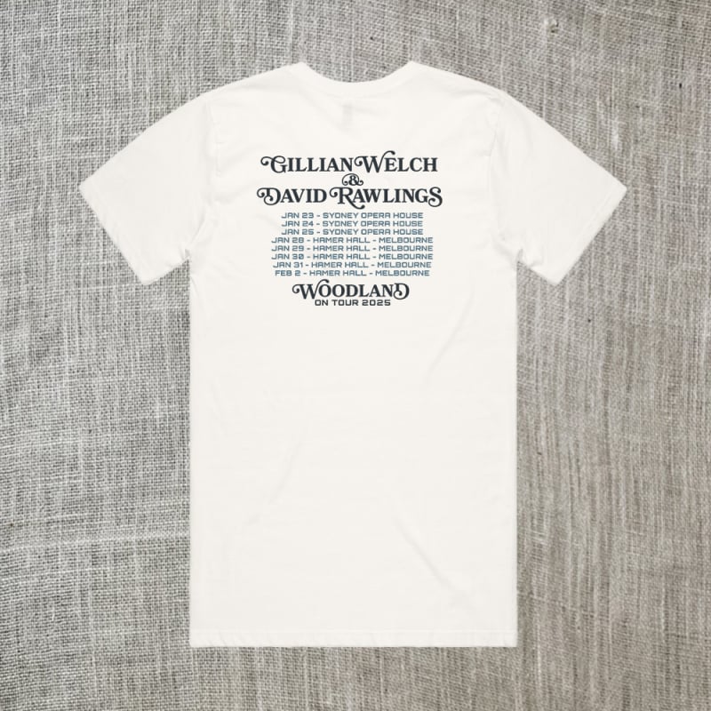 Woodland Natural Tour Tshirt by Gillian Welch & David Rawlings