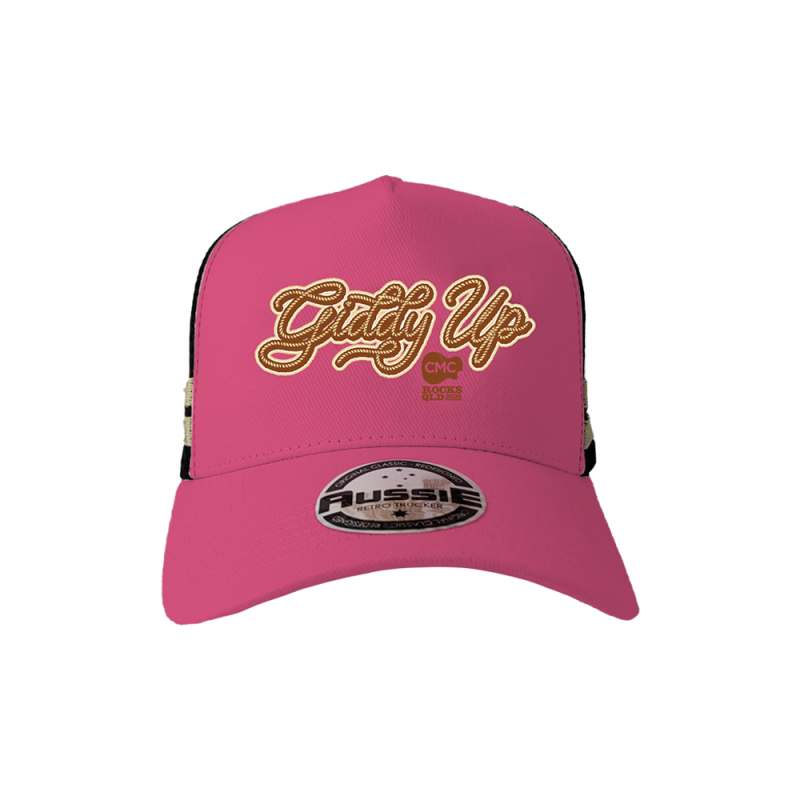 Giddy Up Pink Trucker Cap by CMC ROCKS QLD 2025