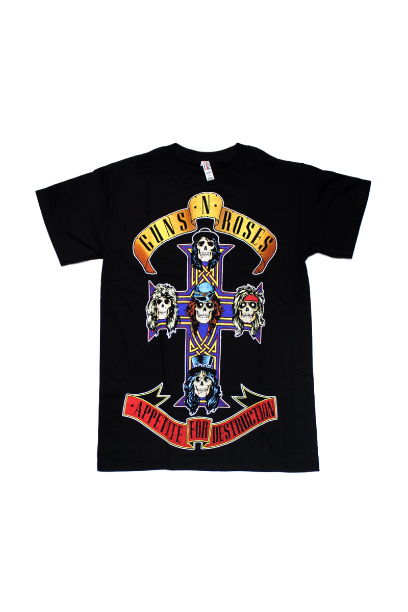Appetite For Destruction Black Tshirt by Guns N Roses