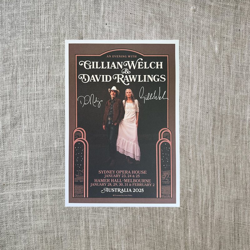 Signed Tour Poster (A2) by Gillian Welch & David Rawlings