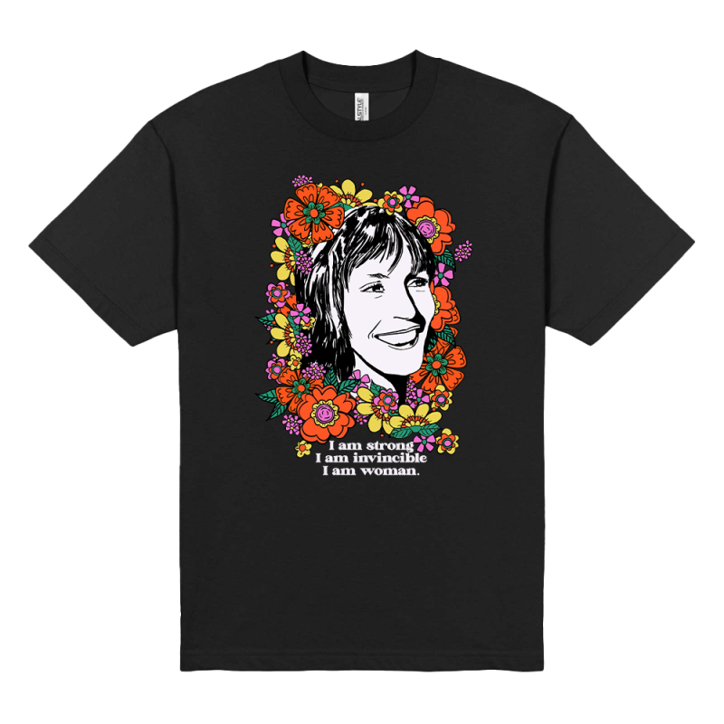 Helen Reddy Black T-Shirt by Support Act 2024