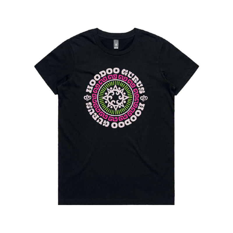 Aztec Ladies Black Tshirt by Hoodoo Gurus