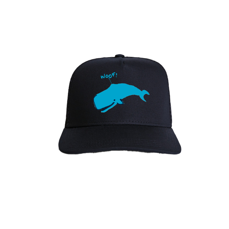 WOOF! Whale Navy Trucker by Hannah Gadsby