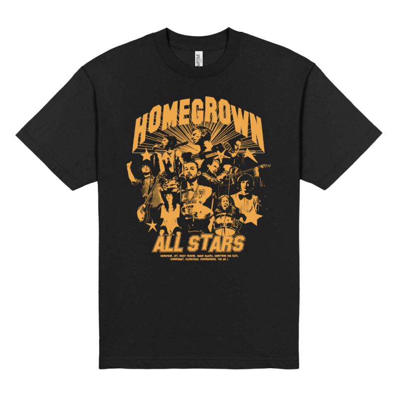 Homegrown 2024 - Black T-Shirt by Support Act 2024