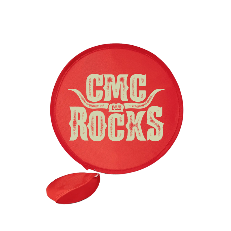 Horns Logo Red Hand Fan by CMC ROCKS QLD 2025