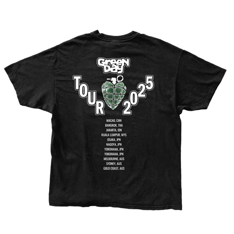 Iconic Tour Black Tshirt by Green Day