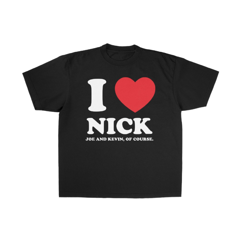 I Love Nick Black Tshirt by Jonas Brothers