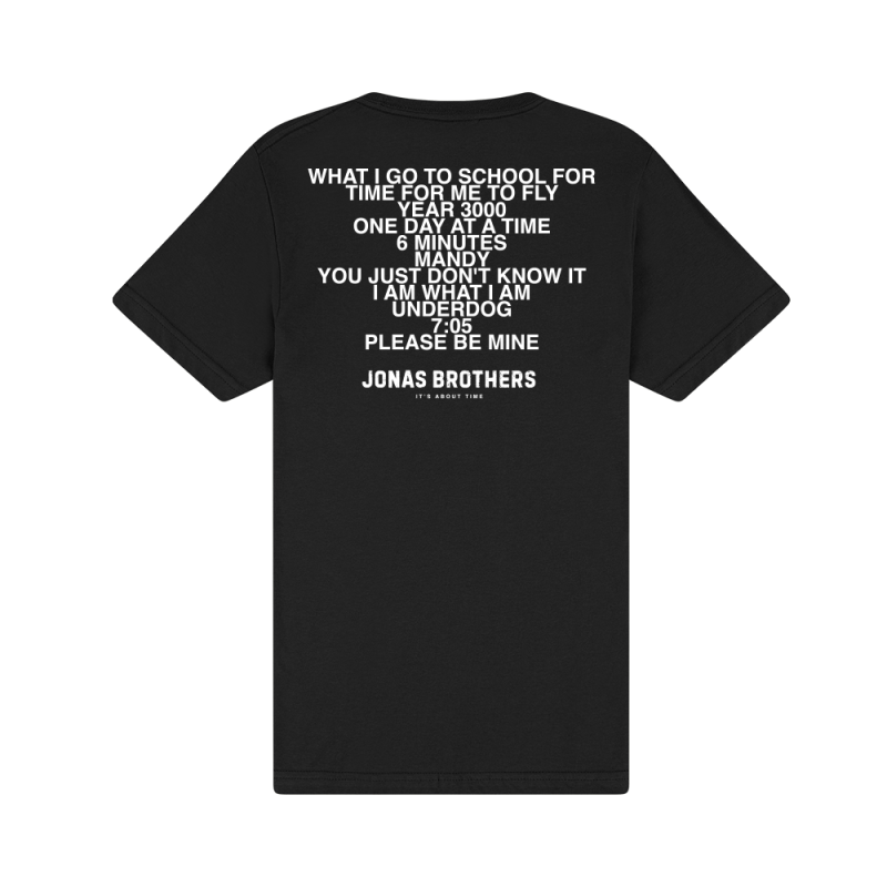 Classics - It's About Time Black Tshirt by Jonas Brothers