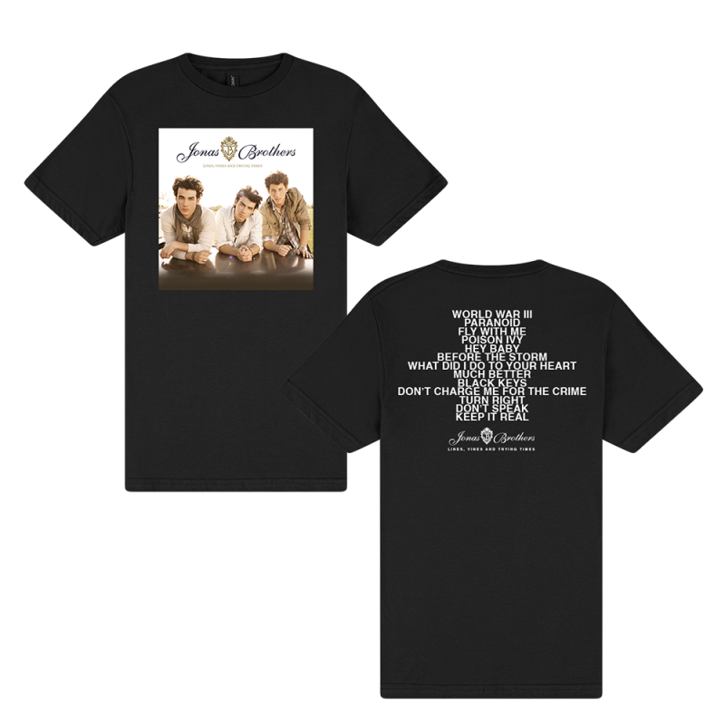 Classics - Lines Vines & Trying Times Black Tshirt by Jonas Brothers