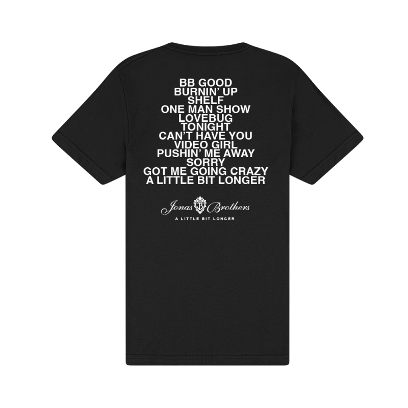 Classics - Little Bit Longer Black Tshirt by Jonas Brothers