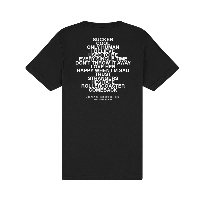 Classics -  Happiness Begins Black Tshirt by Jonas Brothers