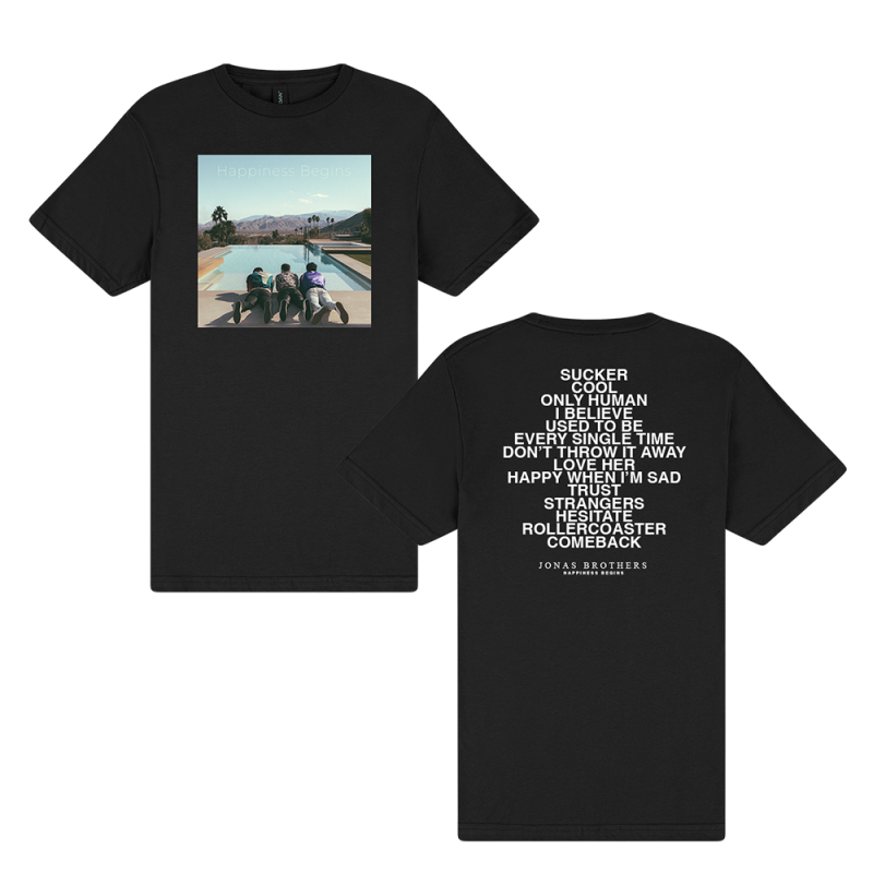 Classics -  Happiness Begins Black Tshirt by Jonas Brothers