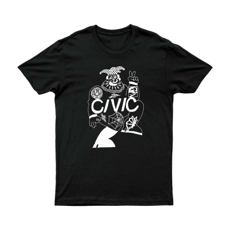 Clown Black Tshirt by Civic