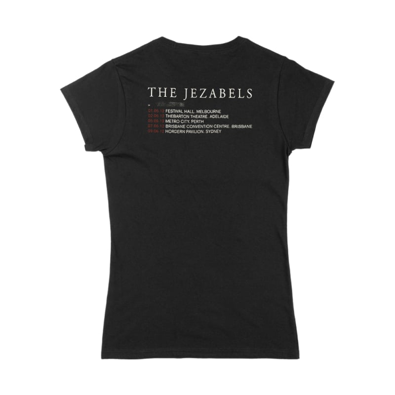 Tour 2012 w/dates Black Tshirt by The Jezabels