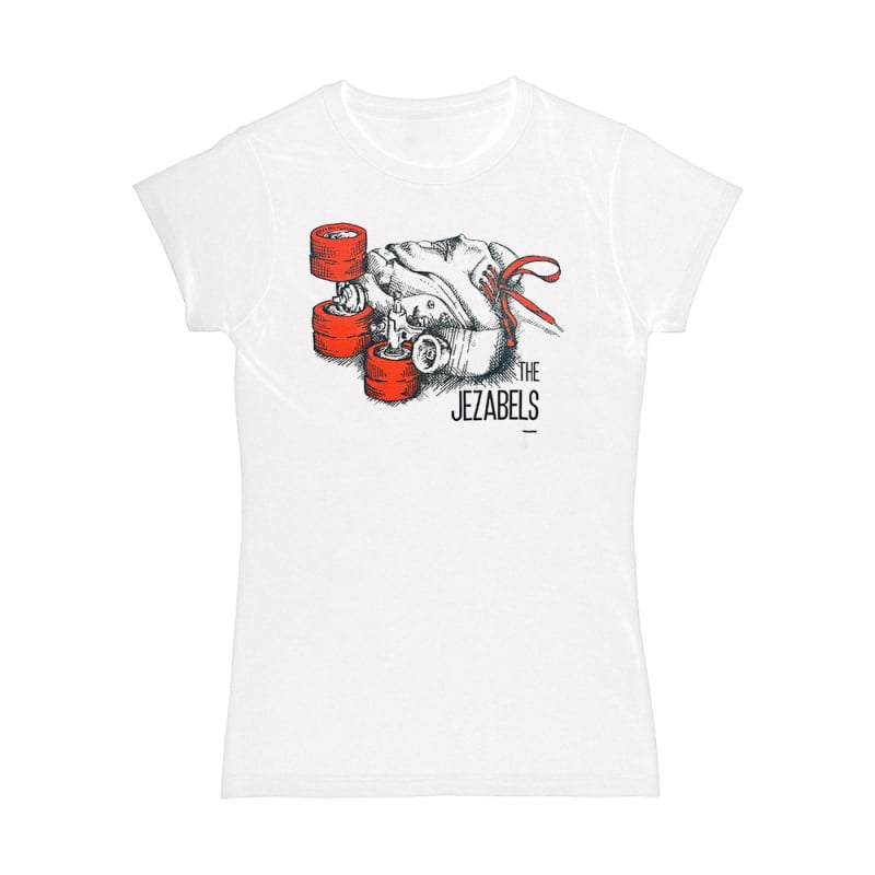 Rollerskate Ladies White Tshirt by The Jezabels