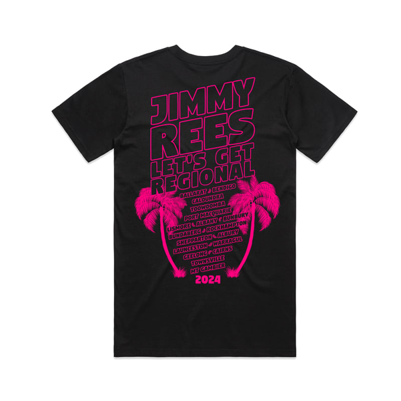LETS GET REGIONAL BLACK TOUR TSHIRT by Jimmy Rees