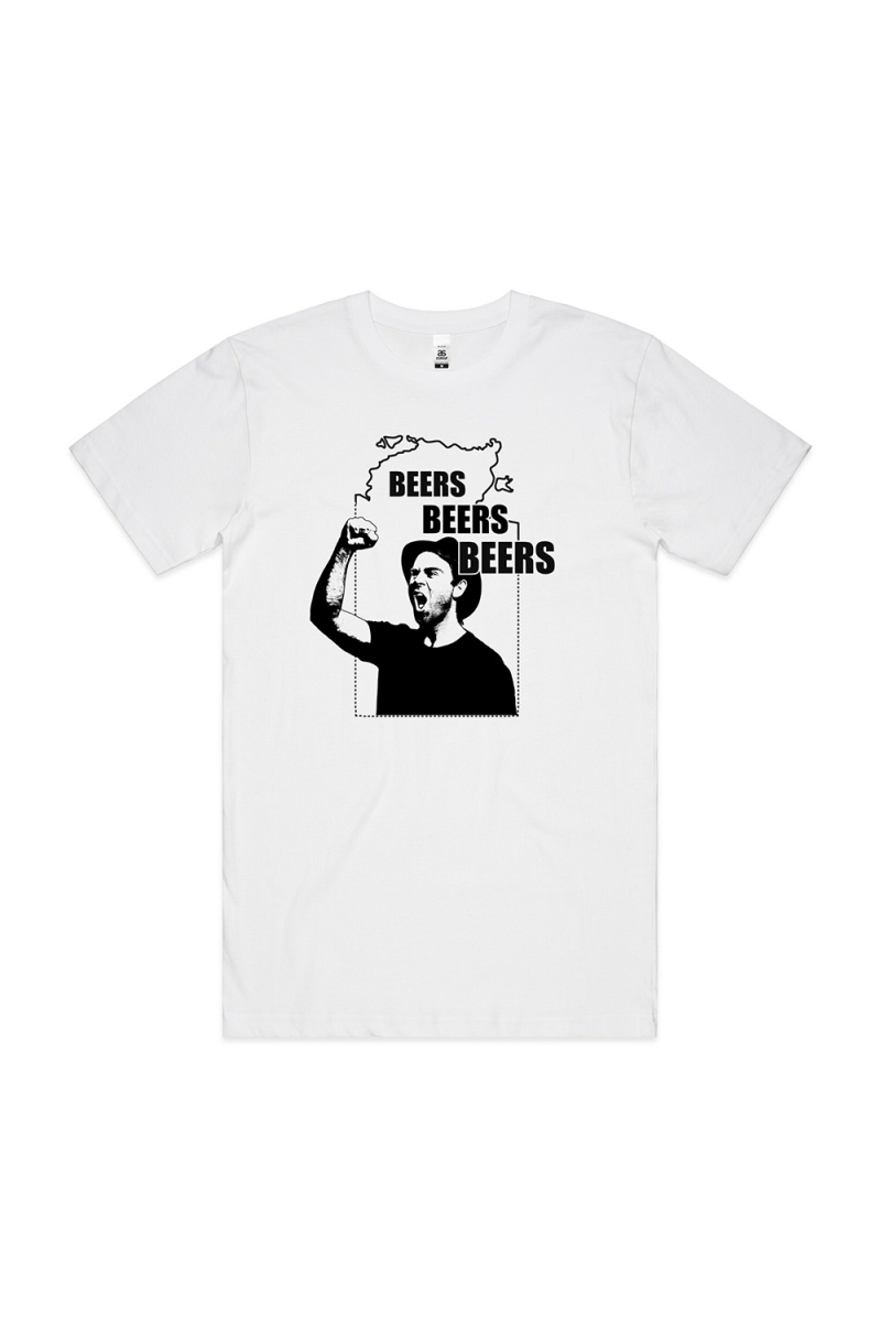 Beers, Beers, Beers Mens White Tshirt by Jimmy Rees