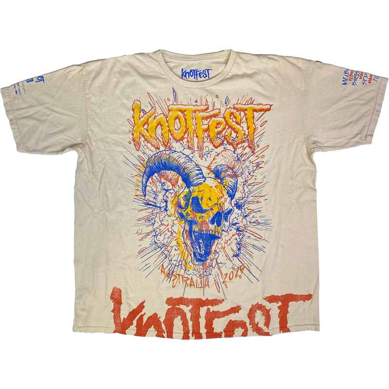 SKULL COLOUR BANG VINTAGE DYE TSHIRT by Knotfest