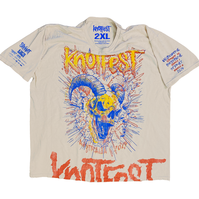 SKULL COLOUR BANG VINTAGE DYE TSHIRT by Knotfest