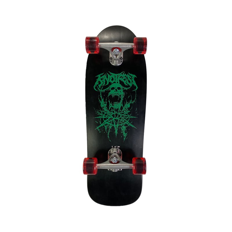 Riddick Skull Complete Skateboard In GREEN by Knotfest