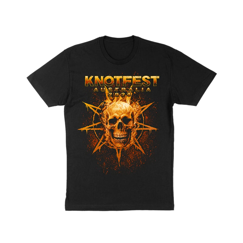 Fire Skull 2024 Event Tshirt Black by Knotfest