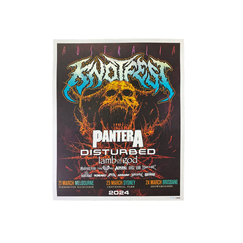 2024 Handnumbered and Screen Printed Poster by Knotfest