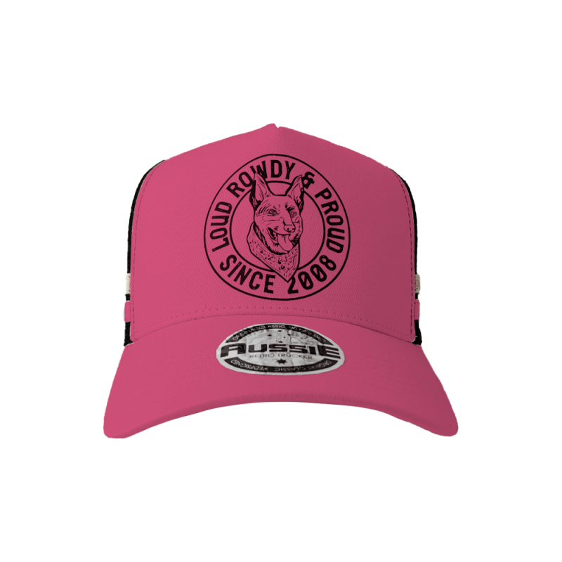 Kelpie Logo Pink Trucker Cap by CMC ROCKS QLD 2025