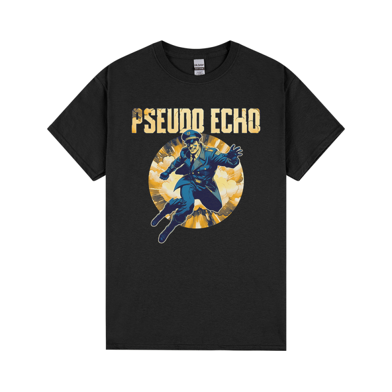 Love An Adventure Black Tour Tshirt by Pseudo Echo