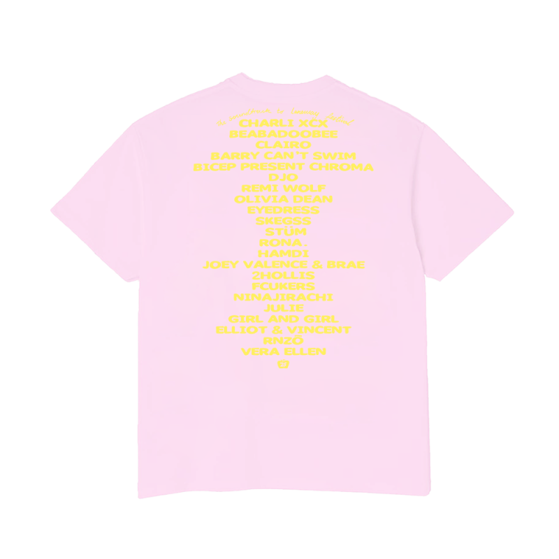 (2025) LINEUP '25 PINK TSHIRT by Laneway Festival