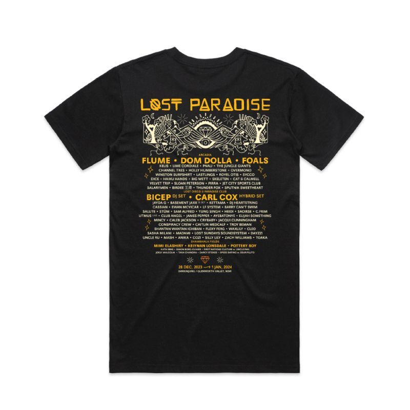 Event 2023 Black Tshirt by Lost Paradise