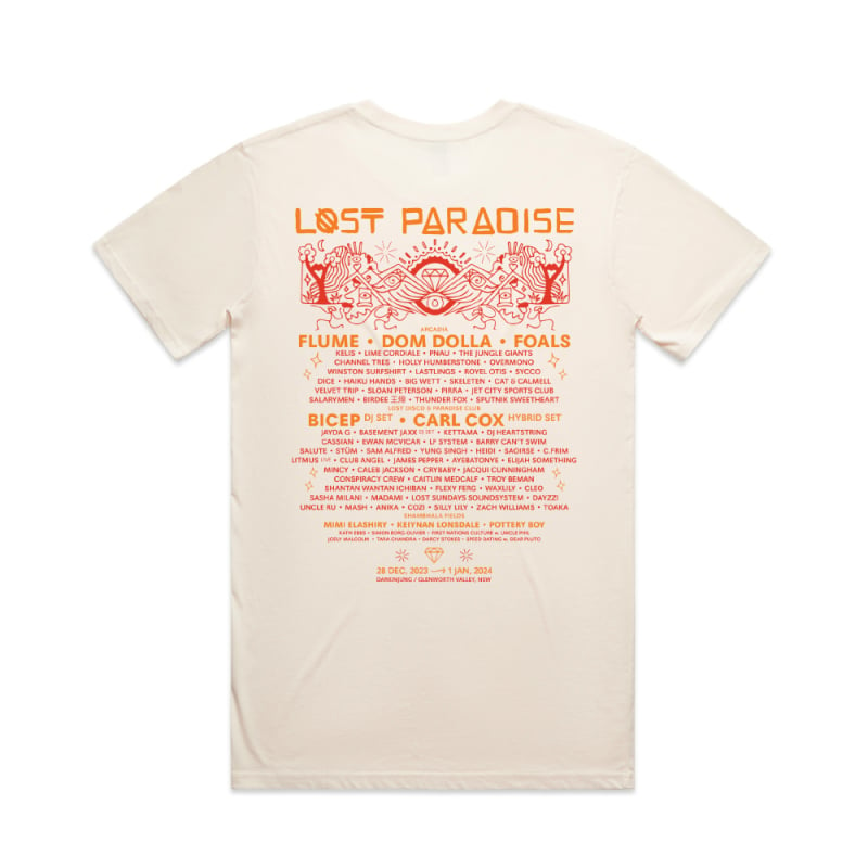 Pocket Logo Event Ecru Tshirt by Lost Paradise