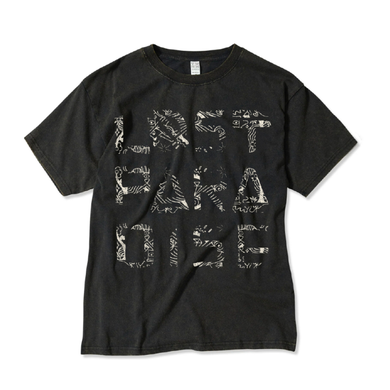 Stacked Logo Dirty Black Tshirt by Lost Paradise