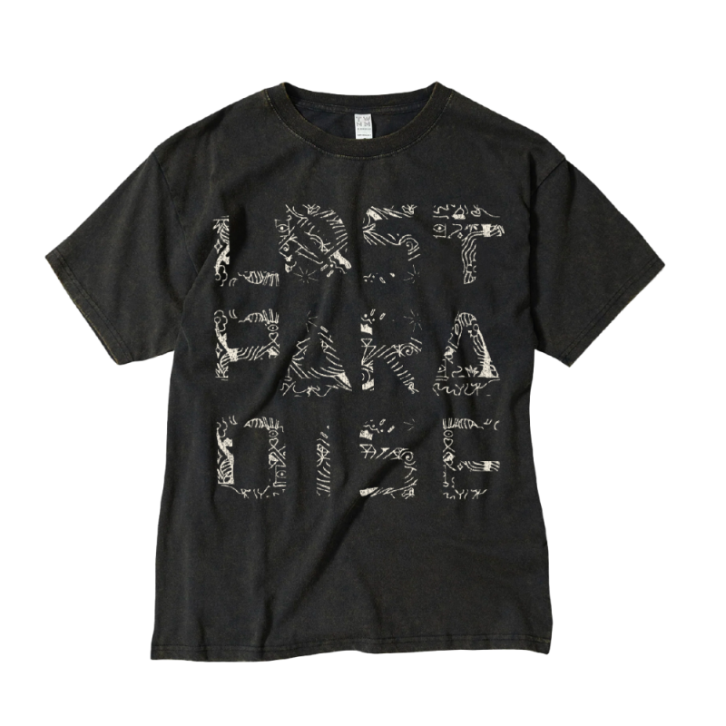 Stacked Logo Dirty Black Tshirt by Lost Paradise