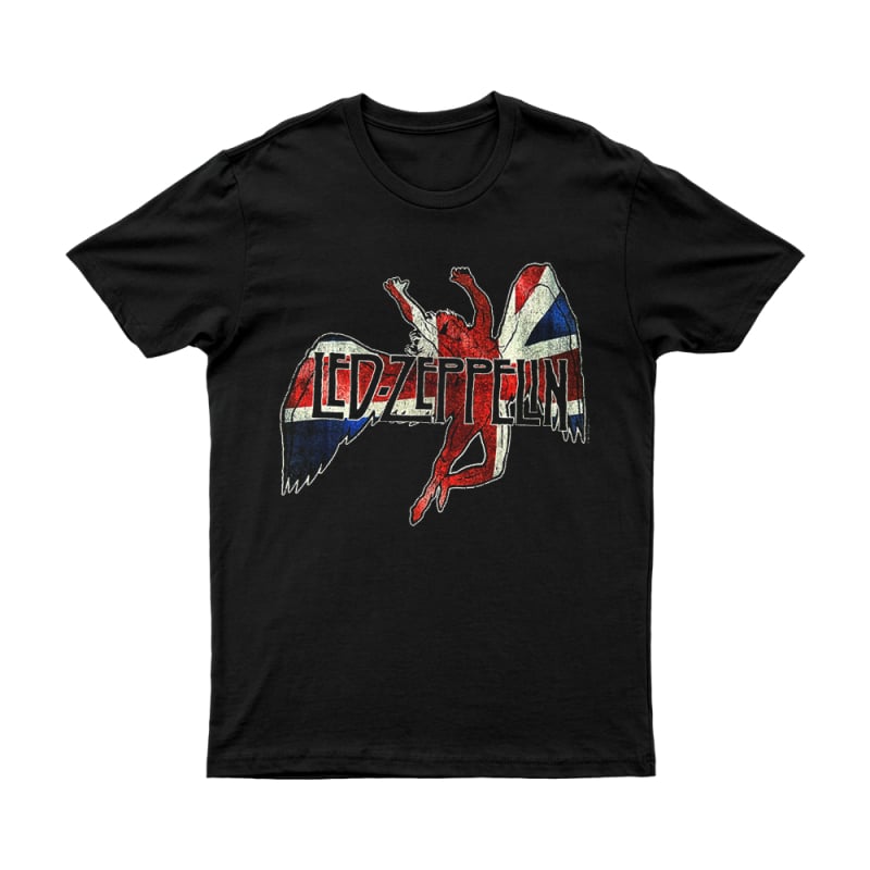 Icarus 77 Red Black Tshirt by Led Zeppelin