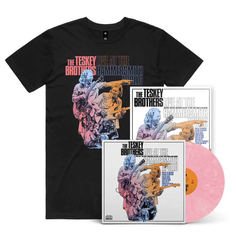 Live At The Hammersmith Apollo Pink Marble 1LP + Merch Bundle by The Teskey Brothers