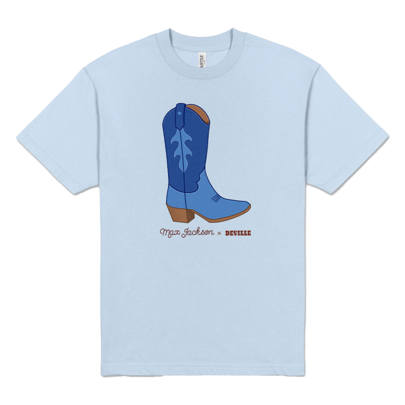 Max Jackson Powder Blue T-shirt by Support Act 2024