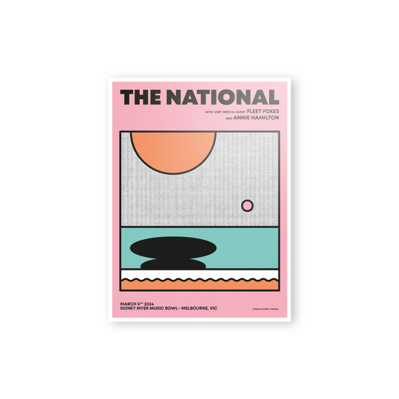Melbourne, AU Sidney Myer Music Bowl Poster - March 5, 2024 by The National