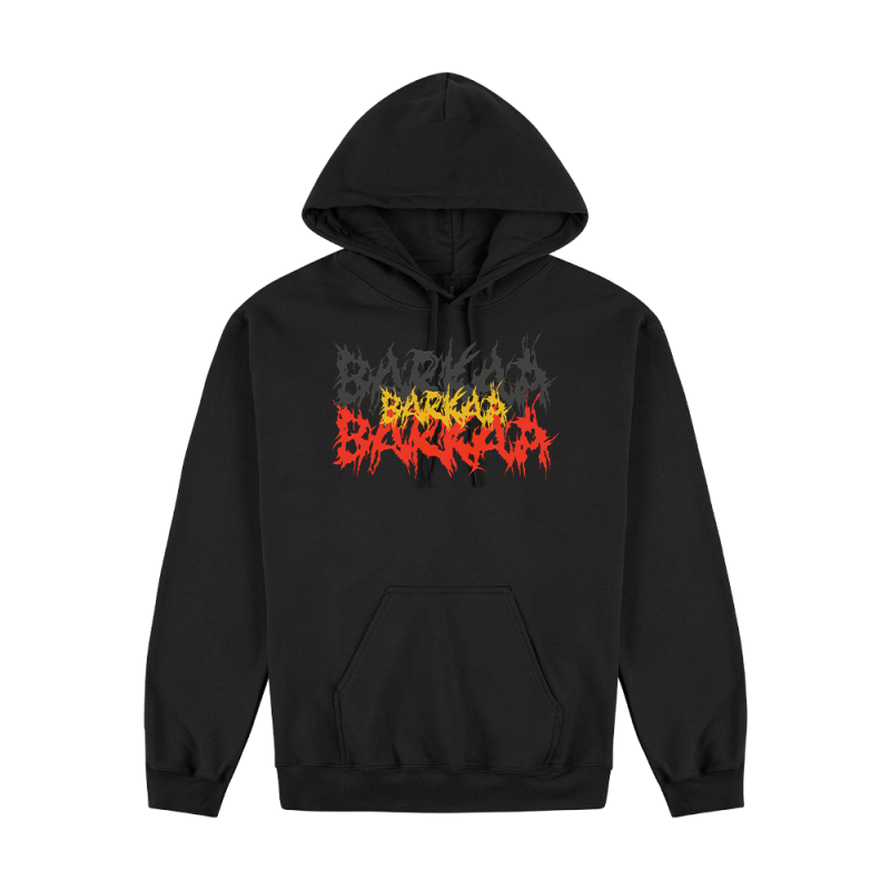BARKAA - Metal Flag logo black hood by Bad Apples Music