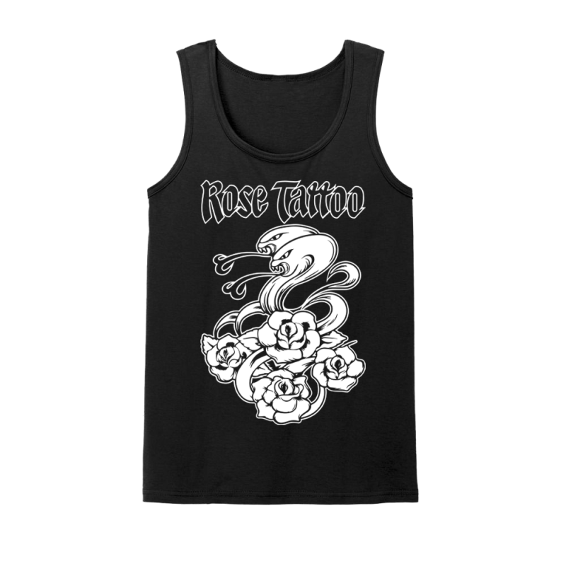 Mono Snakes Black Tank Top by Rose Tattoo