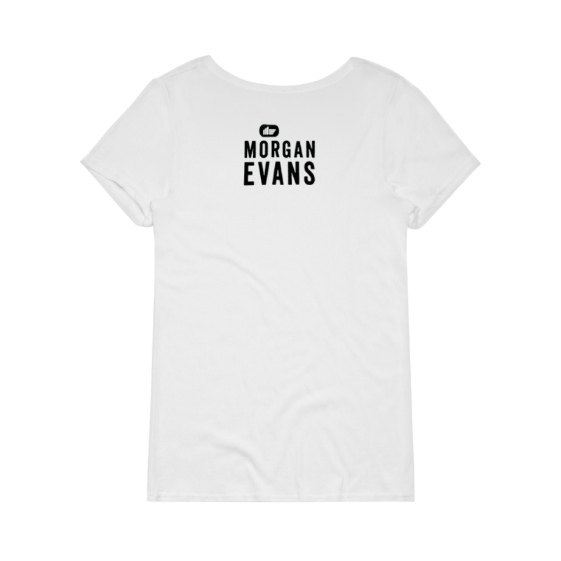 Kiss Somebody Lips White Ladies Tshirt by Morgan Evans