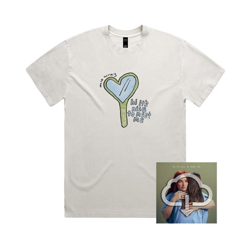 Hi, Hand Mirror Faded Tshirt + hi, it's nice to meet me DIGITAL DOWNLOAD by Mia Wray