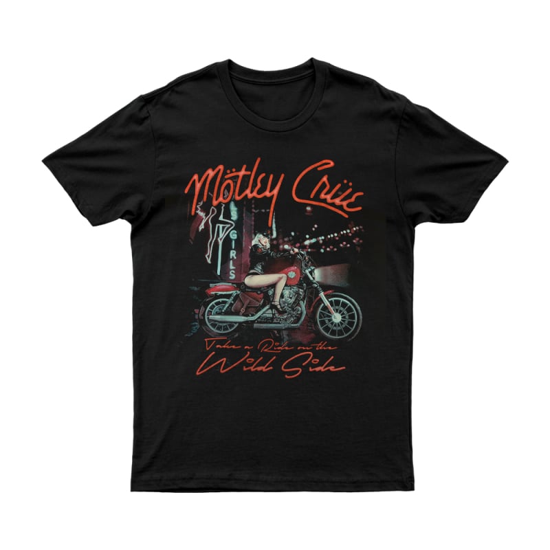 Wild Side Black Tshirt by Motley Crue