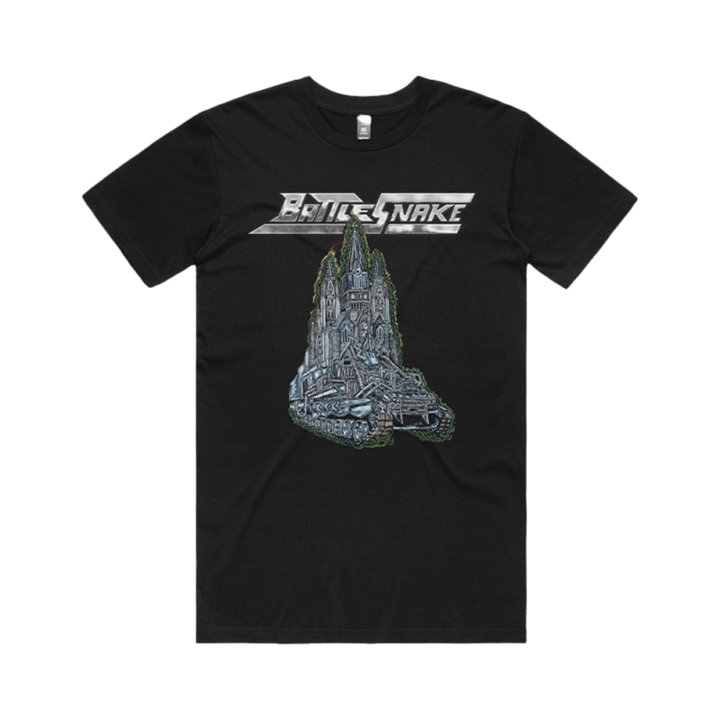 Motorsteeple Black Album Tshirt by Battlesnake