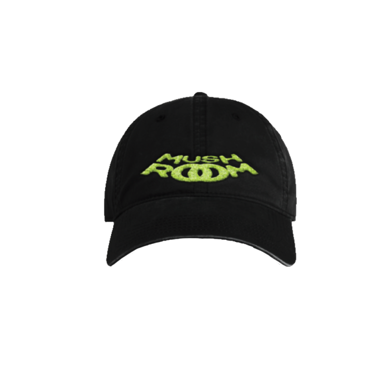 Mushroom Y2K Faded Black Cap by Mushroom