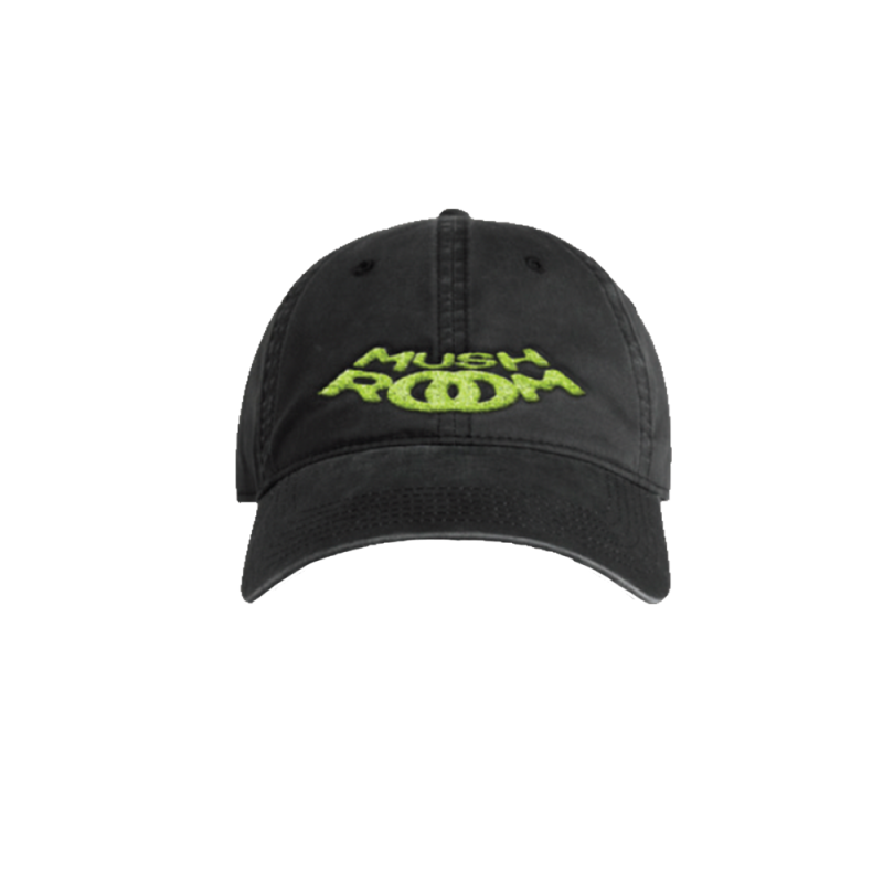 Mushroom Y2K Faded Black Cap by Mushroom