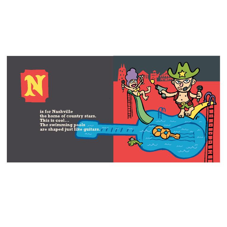 Country and Western Alphabet Kids Book by ROCKIN ALPHABETS SERIES