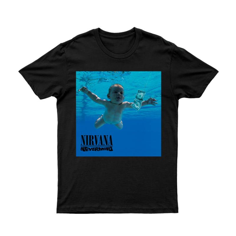 Nevermind Album Black Tshirt by Nirvana