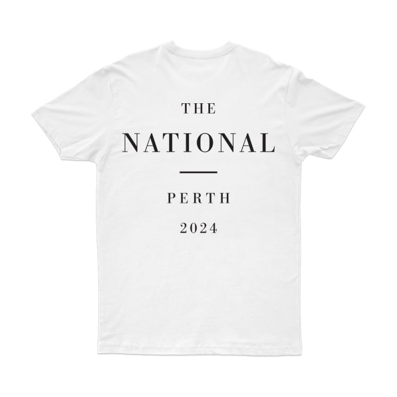 NO EVENT WHITE TSHIRT PERTH by The National