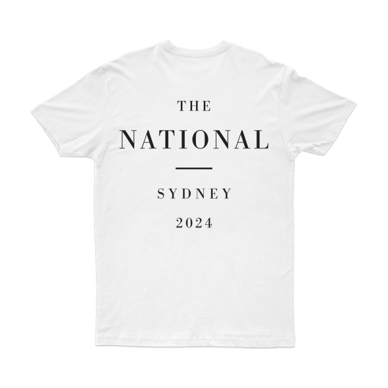 NO EVENT WHITE TSHIRT SYDNEY by The National